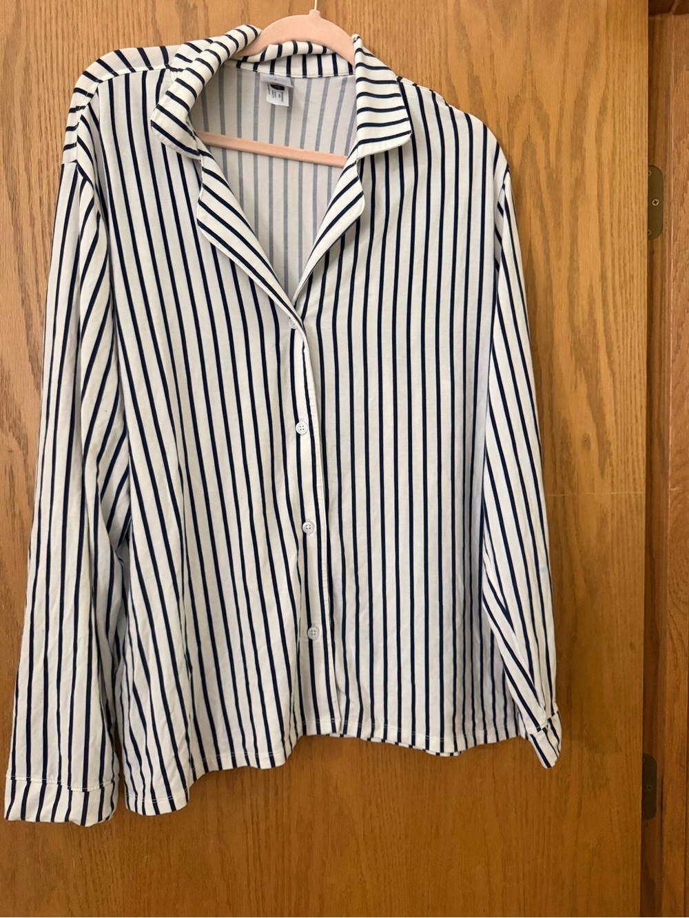 Hanna Andersson Navy and White Striped Pajama Set